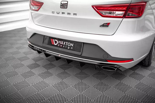 Maxton Design Heckdiffusor für Seat Leon Cupra Sportstourer Mk3 Hochglanz schwarz – Ansicht 1