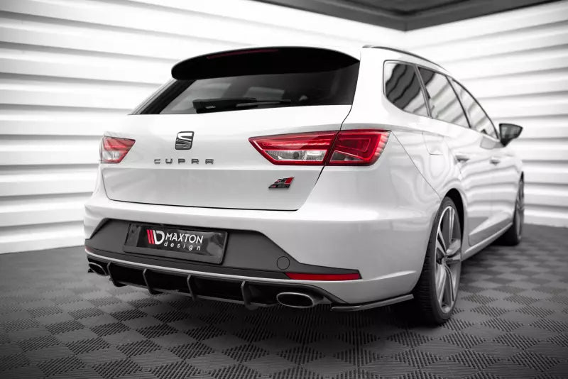 Maxton Design Diffusor Flaps für Seat Leon Cupra Sportstourer Mk3 Hochglanz schwarz – Ansicht 1