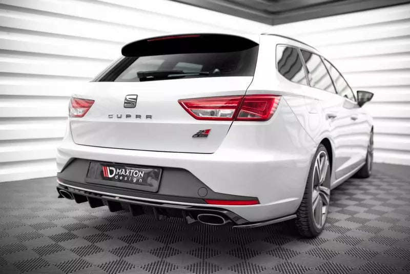 Maxton Design Diffusor Flaps V.2 für Seat Leon Cupra Sportstourer Mk3 Hochglanz schwarz – Ansicht 1