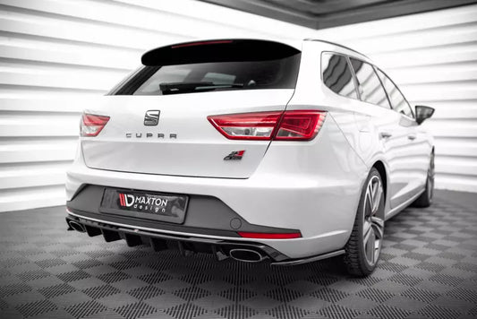 Maxton Design Diffusor Flaps V.2 für Seat Leon Cupra Sportstourer Mk3 Hochglanz schwarz – Ansicht 1