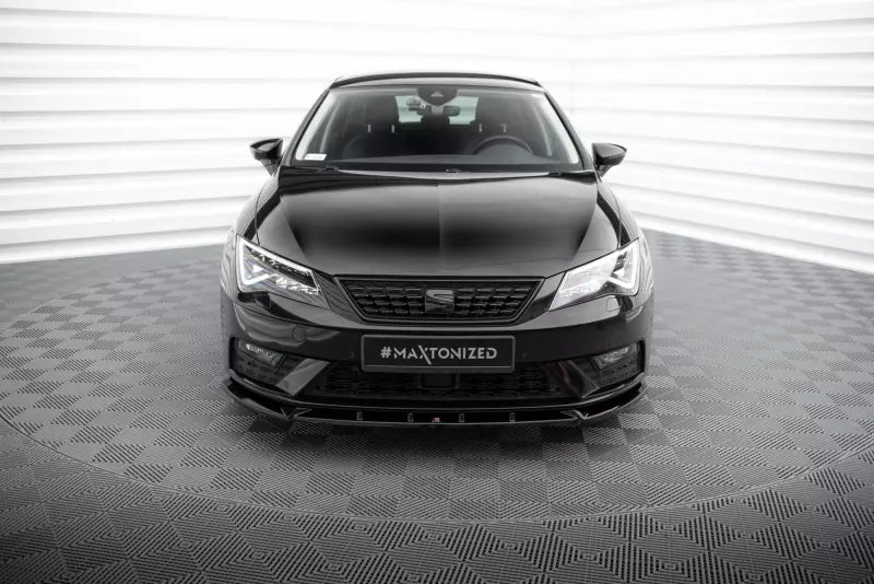 Maxton Design Frontlippe für Seat Leon Mk3 Facelift Hochglanz schwarz – Ansicht 2