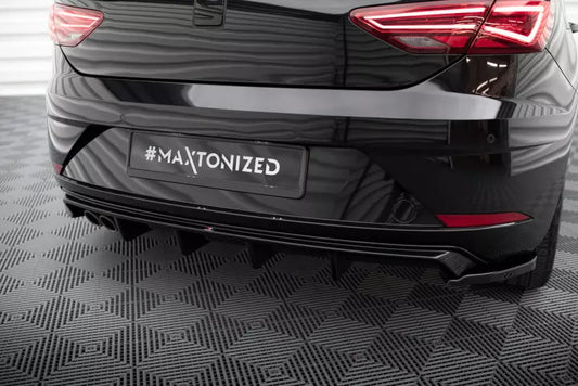 Maxton Design Heckdiffusor für Seat Leon Mk3 Facelift Hochglanz schwarz – Ansicht 1