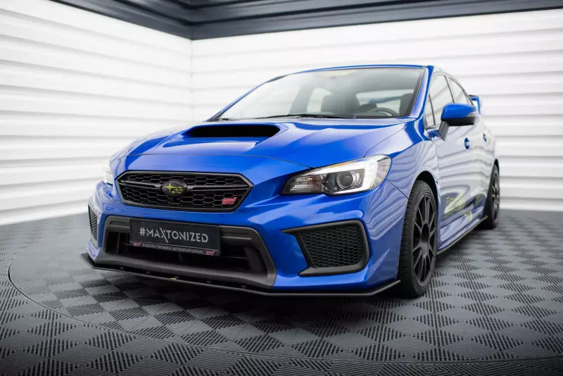 Maxton Design Street Pro Frontlippe für Subaru WRX STI Mk1 Facelift Schwarz matt – Ansicht 1
