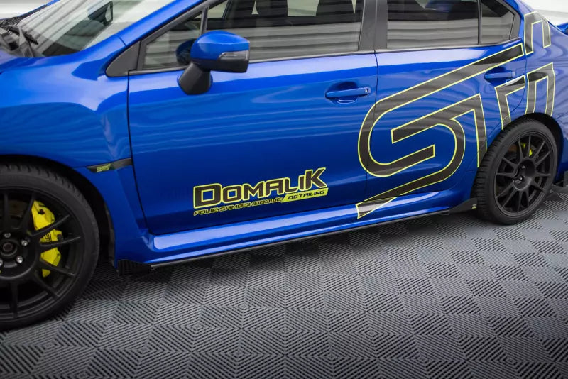 Maxton Design Street Pro Seitenschweller-Flaps für Subaru WRX STI Mk1 Hochglanz schwarz – Ansicht 2