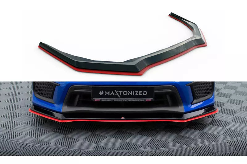 Maxton Design Frontlippe V.2 für Subaru WRX STI Mk1 Facelift Rot – Ansicht 2