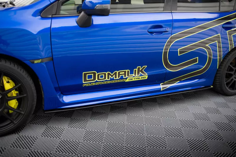 Maxton Design Seitenschweller (Paar) V.2 für Subaru WRX STI Mk1 Hochglanz schwarz – Ansicht 1