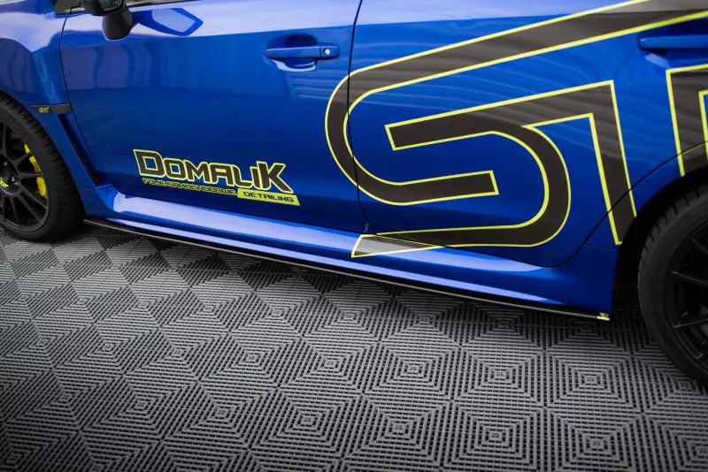 Maxton Design Seitenschweller (Paar) V.2 für Subaru WRX STI Mk1 Hochglanz schwarz – Ansicht 3
