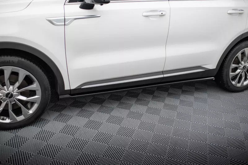 Maxton Design Seitenschweller (Paar) für Kia Sorento Mk4 Hochglanz schwarz – Ansicht 1