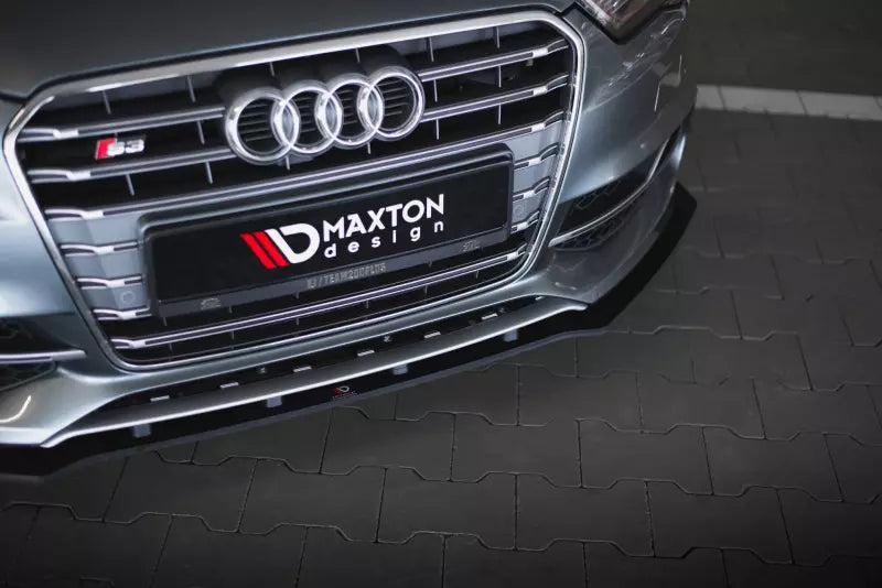 Maxton Design Street Pro Frontlippe für Audi S3 / A3 S-Line Limousine 8V Schwarz matt – Ansicht 3