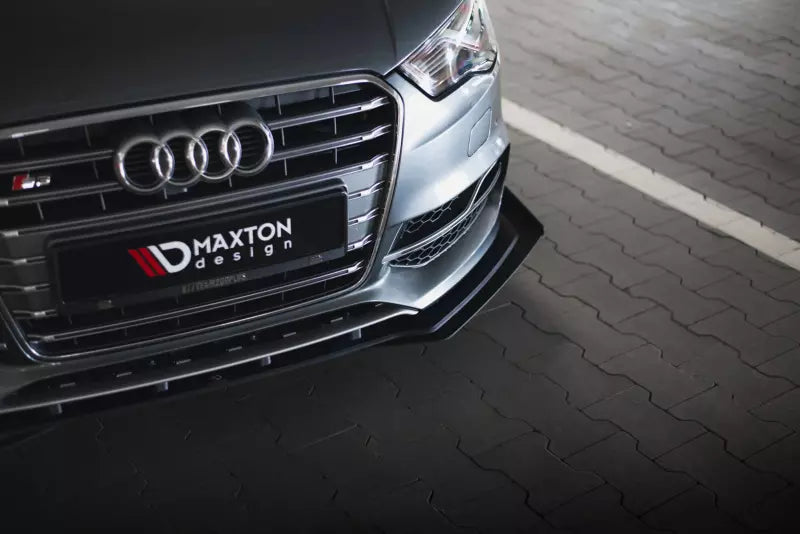 Maxton Design Front-Flaps für Audi S3 / A3 S-Line Limousine 8V Hochglanz schwarz – Ansicht 3