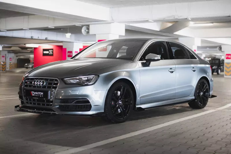 Maxton Design Front-Flaps für Audi S3 / A3 S-Line Limousine 8V Hochglanz schwarz – Ansicht 4