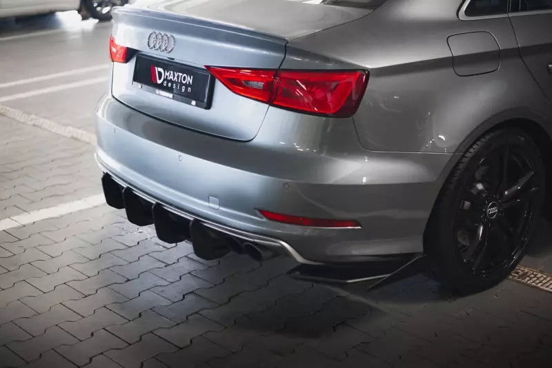 Maxton Design Street Pro Heckdiffusor für Audi S3 Limousine 8V Schwarz matt – Ansicht 1