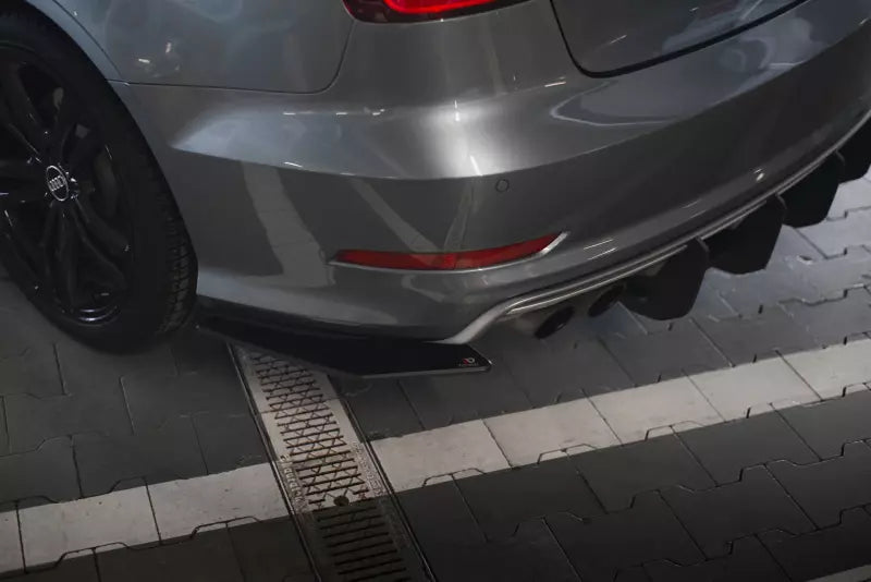 Maxton Design Street Pro Diffusor Flaps für Audi S3 Limousine 8V Schwarz matt – Ansicht 1