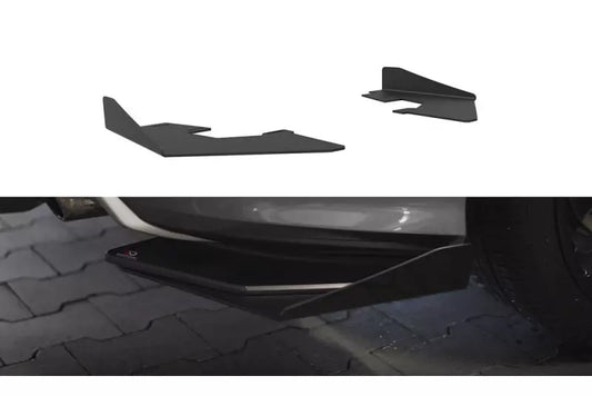 Maxton Design Street Pro Heckdiffusor-Flaps fürAudi S3 Limousine 8V Schwarz matt mit Hochglanz Flaps – Ansicht 1