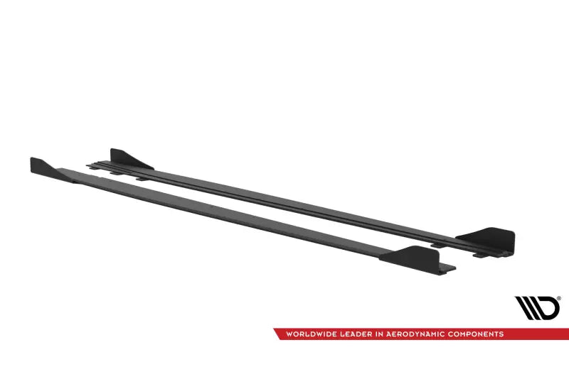 Maxton Design Street Pro Seitenschweller (Paar) für Audi S3 / A3 S-Line Limousine 8V Schwarz matt mit Hochglanz Flaps – Ansicht 4