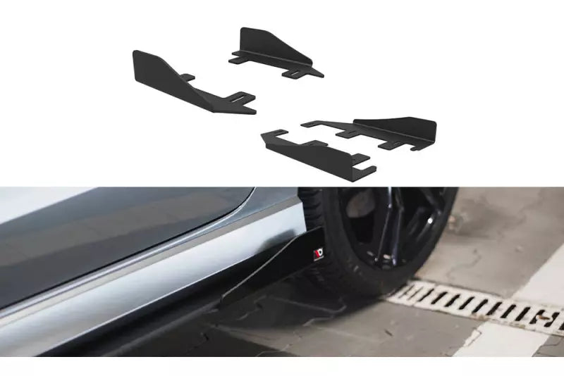 Maxton Design Seiten-Flaps für Audi S3 / A3 S-Line Limousine 8V Hochglanz schwarz – Ansicht 1