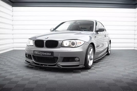 Maxton Design Frontlippe für BMW 1er M-Paket E82 Hochglanz schwarz – Ansicht 1