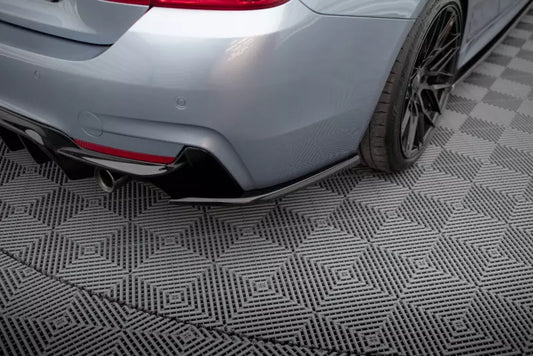 Maxton Design Diffusor Flaps (Paar) V.4 für BMW 4er Coupe M-Paket F32 Hochglanz schwarz – Ansicht 1