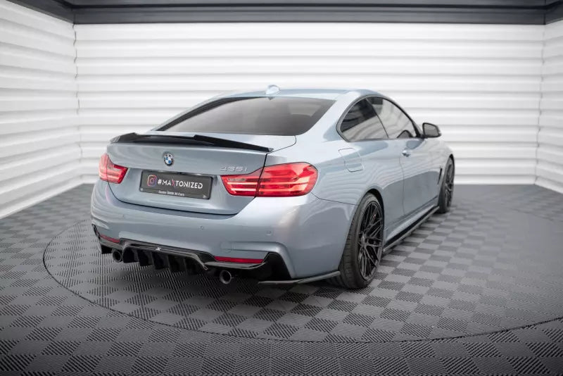 Maxton Design Diffusor Flaps (Paar) V.4 für BMW 4er Coupe M-Paket F32 Hochglanz schwarz – Ansicht 2