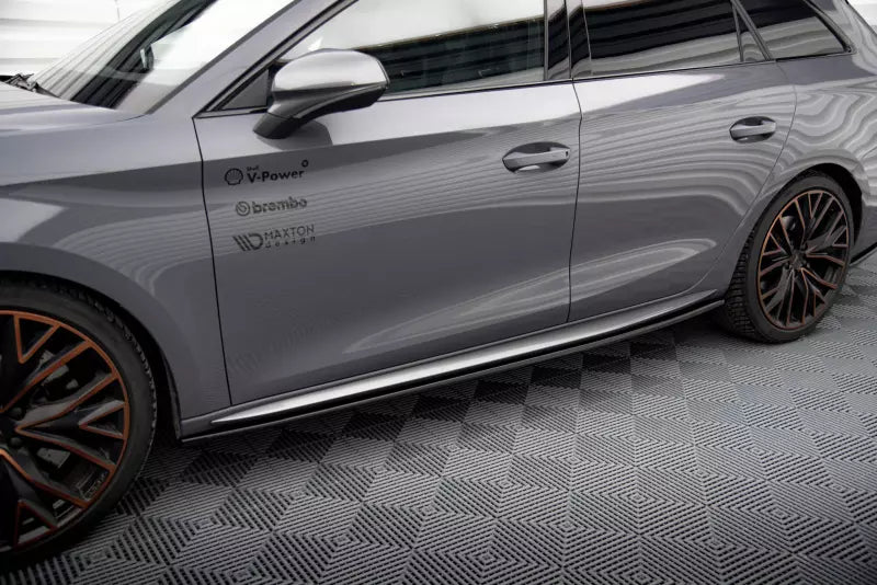 Maxton Design Seitenschweller (Paar) für Cupra Leon Aero Mk1 Hochglanz schwarz – Ansicht 1