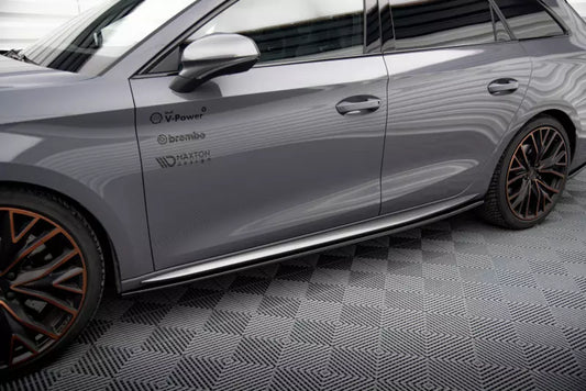 Maxton Design Seitenschweller (Paar) für Cupra Leon Aero Mk1 Hochglanz schwarz – Ansicht 1