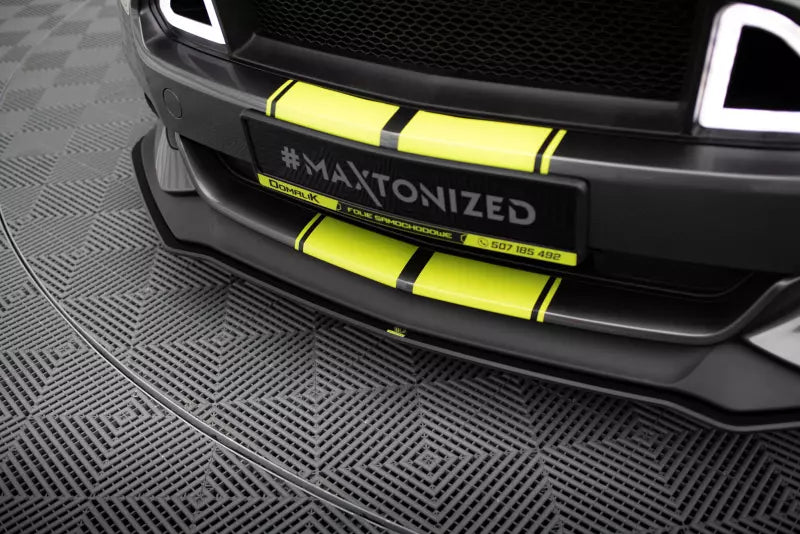 Maxton Design Street Pro Frontlippe für Ford Mustang GT Mk6 Schwarz matt – Ansicht 3