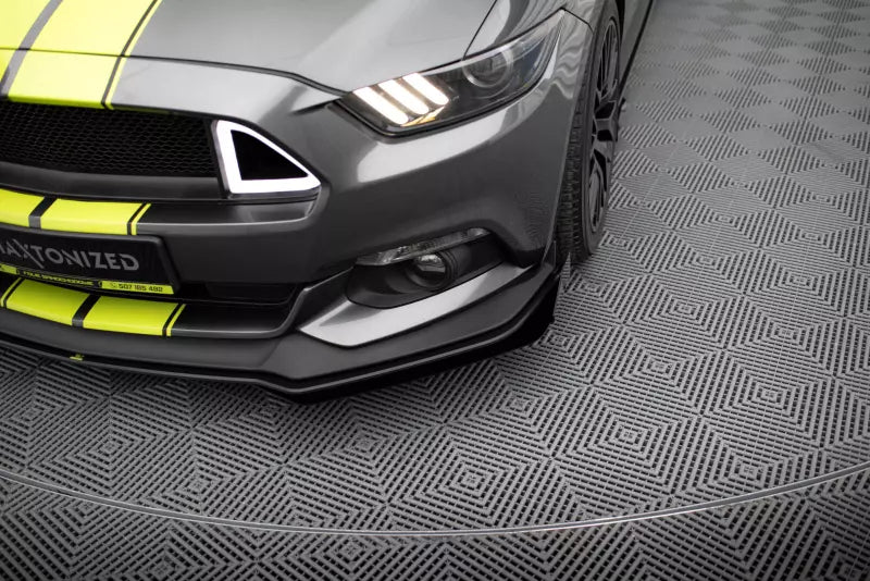 Maxton Design Front-Flaps für Ford Mustang GT Mk6 Hochglanz schwarz – Ansicht 4