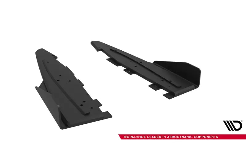 Maxton Design Street Pro Diffusor Flaps für Ford Mustang GT Mk6 Schwarz matt mit Hochglanz Flaps – Ansicht 4
