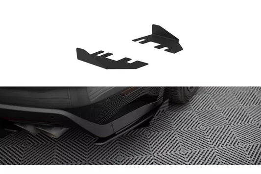 Maxton Design Street Pro Heckdiffusor-Flaps für Ford Mustang GT Mk6 Schwarz matt mit Hochglanz Flaps – Ansicht 1