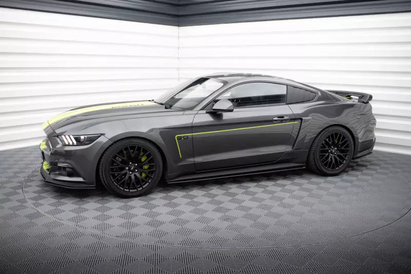 Maxton Design Street Pro Seitenschweller (Paar) für Ford Mustang GT Mk6 Schwarz matt – Ansicht 2