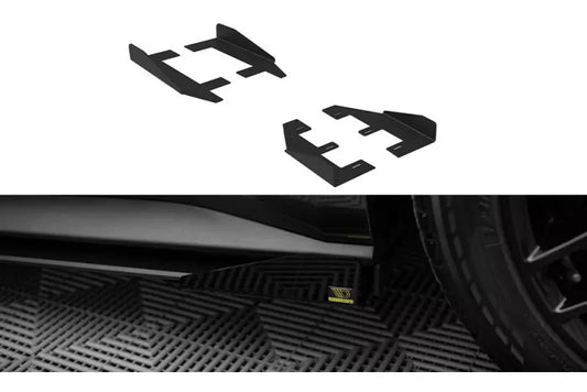 Maxton Design Seiten-Flaps für Ford Mustang GT Mk6 Hochglanz schwarz – Ansicht 1