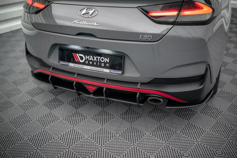 Maxton Design Street Pro Heckdiffusor für Hyundai I30 Fastback N-Line Mk3 Facelift Schwarz matt – Ansicht 1