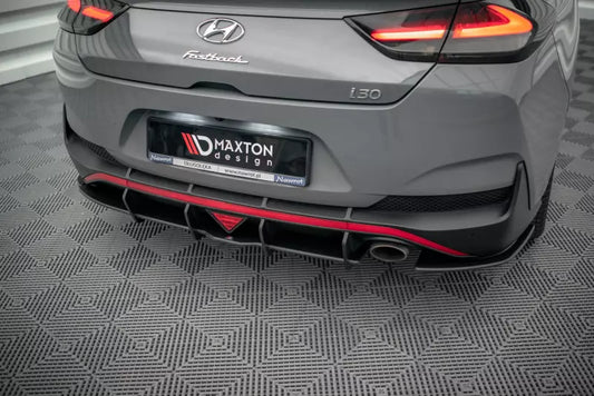 Maxton Design Street Pro Heckdiffusor für Hyundai I30 Fastback N-Line Mk3 Facelift Schwarz matt – Ansicht 1