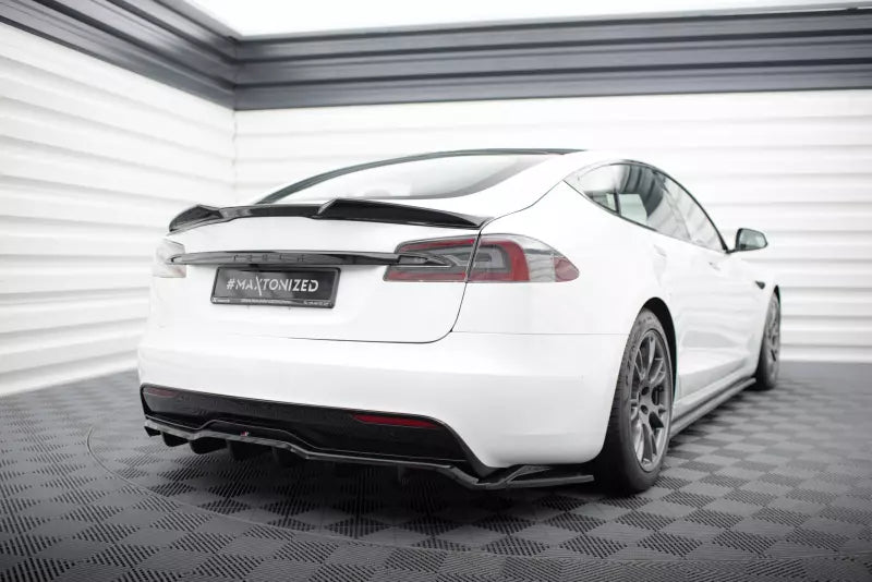Maxton Design Heckspoiler 3D für Tesla Model S Plaid Mk1 Facelift Hochglanz schwarz – Ansicht 2