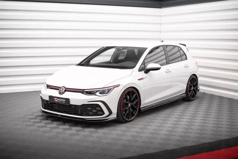 Maxton Design Frontlippe V.7 für VW Golf GTI / GTD / R-Line / GTE Hochglanz schwarz – Ansicht 3