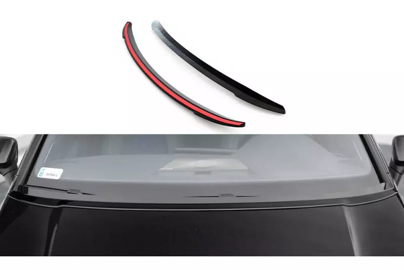 Maxton Design Verlängerung der Motorhaube für Volkswagen Golf 8 Hochglanz schwarz – Ansicht 1