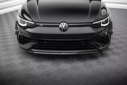 Maxton Design Frontlippe V.7 für Volkswagen Golf 8 R Hochglanz schwarz – Ansicht 1