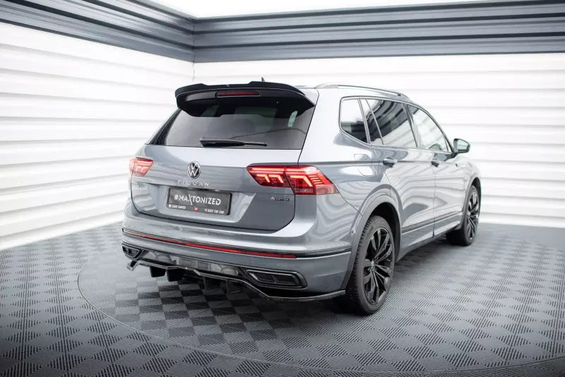 Maxton Design Heckdiffusor DTM Look für Volkswagen Tiguan Allspace R-Line Mk2 Facelift Hochglanz schwarz – Ansicht 2