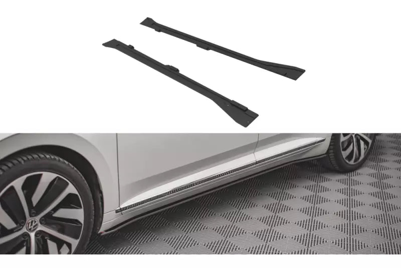 Maxton Design Street Pro Seitenschweller (Paar) für VW Arteon R/ R-Line Facelift Schwarz matt – Ansicht 2