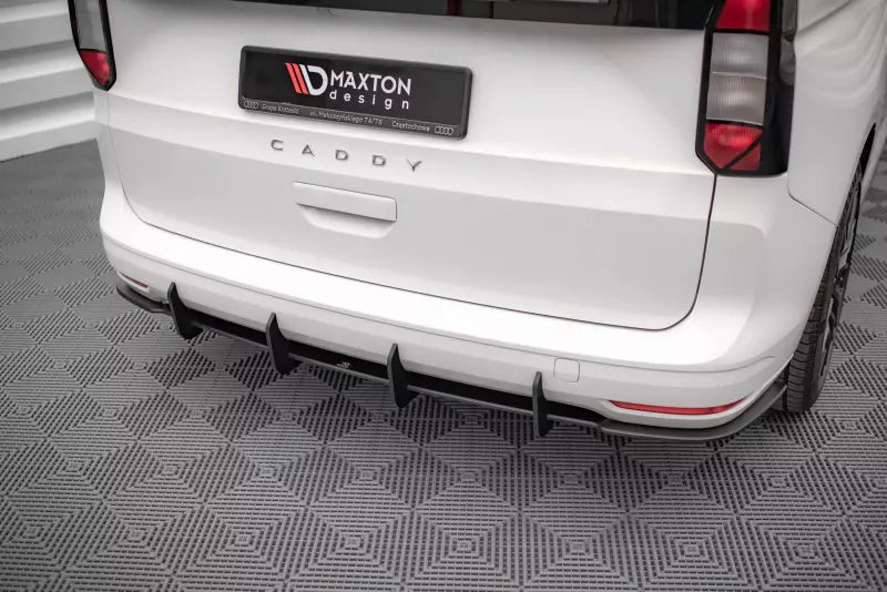 Maxton Design Street Pro Heckdiffusor für VW Caddy Mk5 Schwarz matt – Ansicht 1
