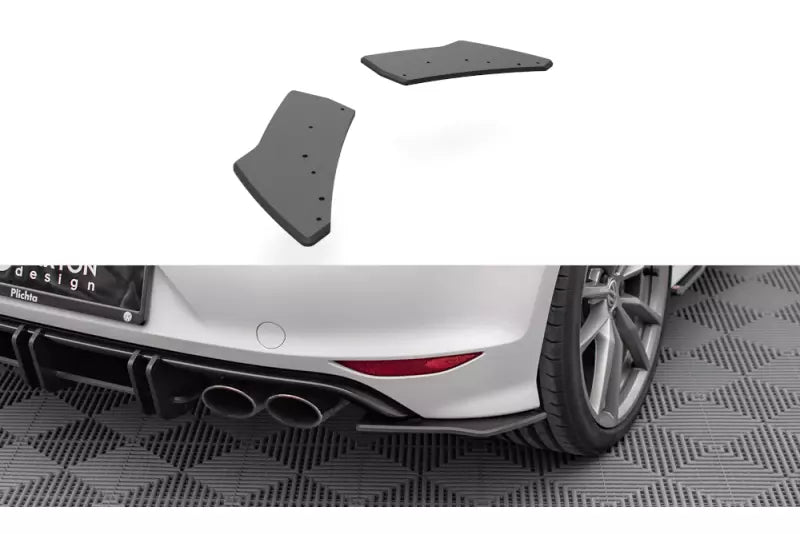 Maxton Design Street Pro Diffusor Flaps für Volkswagen Golf 7 R Schwarz matt – Ansicht 2
