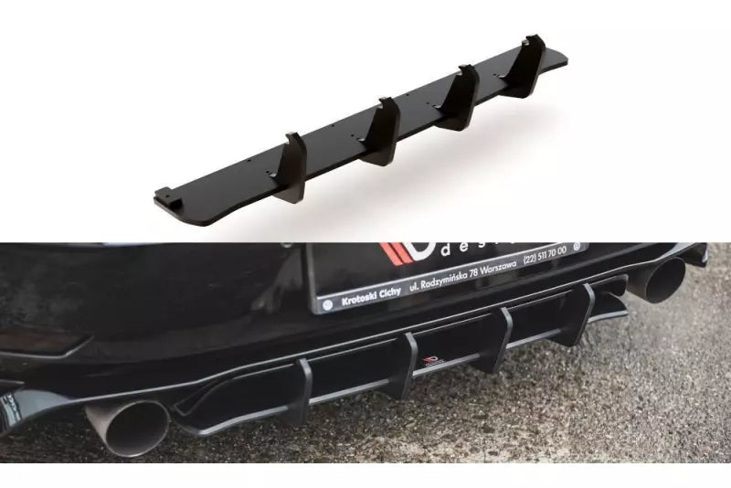 Maxton Design Street Pro Heckdiffusor für VW Golf 7 GTI TCR Schwarz matt – Ansicht 1
