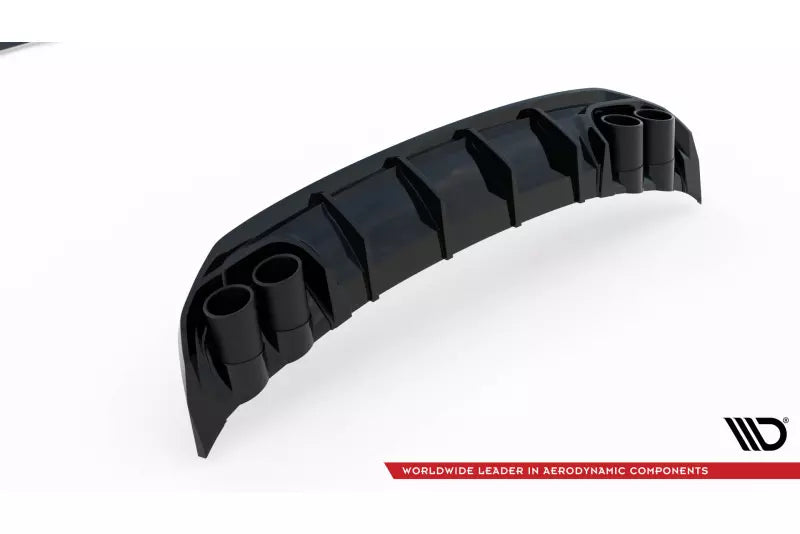 Maxton Design Heckdiffusor mit Sportauspuff Attrappe Schwarz für Audi A3 S-Line Limousine 8Y – Ansicht 2