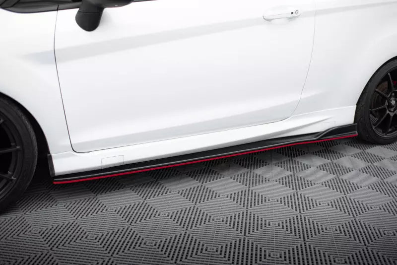 Maxton Design Seitenschweller (Paar) V.3 für Ford Fiesta ST / ST-Line Mk7 Hochglanz schwarz – Ansicht 1