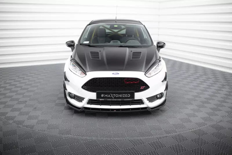 Maxton Design Frontlippe V.4 für Ford Fiesta ST Mk7 Facelift Hochglanz schwarz – Ansicht 2