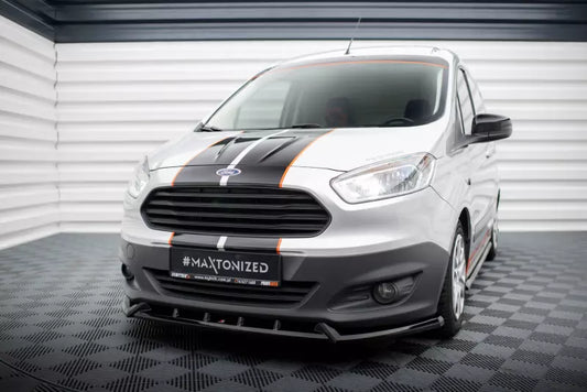 Maxton Design Frontlippe für Ford Transit Courier Mk1 Hochglanz schwarz – Ansicht 1