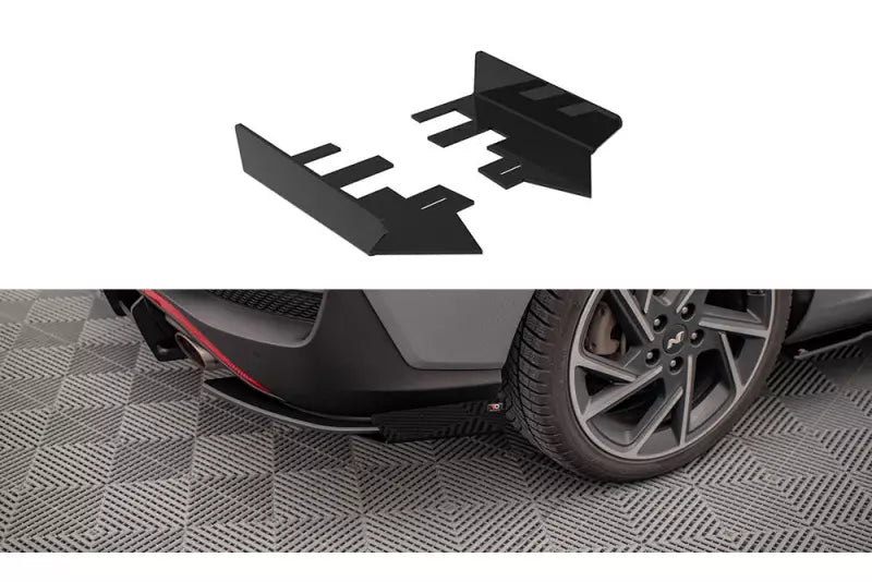 Maxton Design Street Pro Heckdiffusor-Flaps für Hyundai I30 Fastback N-Line Mk3 Facelift Hochglanz schwarz – Ansicht 1