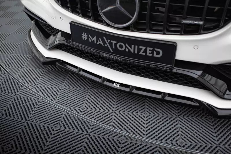 Maxton Design Frontlippe V.2 für Mercedes-AMG C63 Limousine / Kombi W205 / S205 Hochglanz schwarz – Ansicht 3