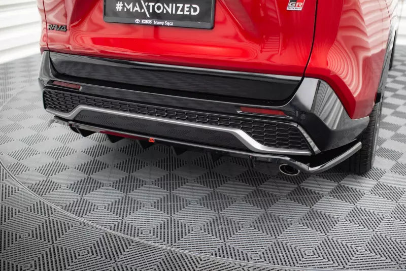 Maxton Design mittlerer Heckdiffusor DTM Look für Toyota RAV4 GR Sport Mk5 Hochglanz schwarz – Ansicht 1