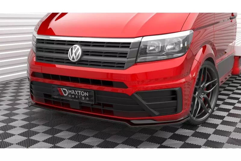 Maxton Design Frontlippe V.2 für Volkswagen Crafter Mk2 Hochglanz schwarz – Ansicht 1